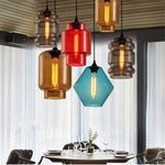 Geometric Glass Pendant Light Collection: Modern Crystalline Pendant Series