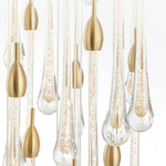 Modern Crystal Chandelier Water Drop Design LED Hanging Lighting for Villa Lobby by Afralia™