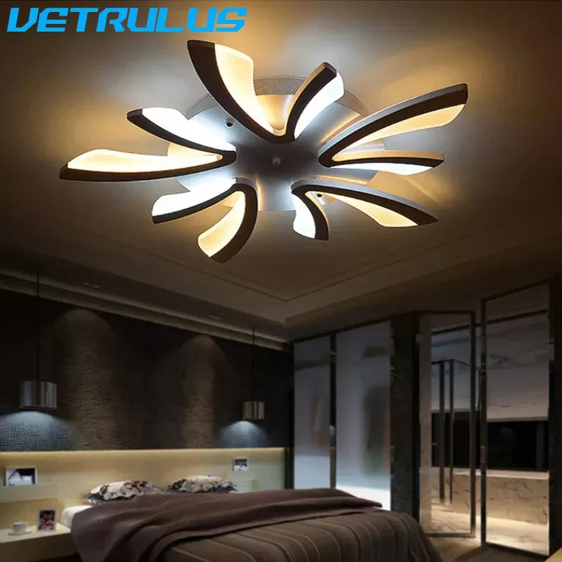 Branch Design LED Chandelier: Modern Nordic Acrylic Ceiling Light for Stylish Living Room Décor