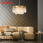 Glass Copper LED Pendant Light: Luxury Nordic Design for Home Decor