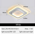 Round Square LED Ceiling Light - Small Indoor Night Light
