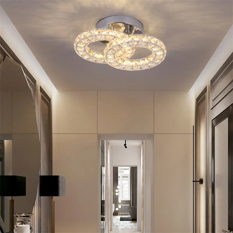 Modern K9 Crystal LED Ceiling Chandelier for Home Decor