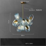 Copper Glass Blue Beauty Designer Wall Sconce LED Wall Light