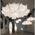 Zeppelin Silk Chandelier: Hand-Woven Modern Japanese Country Style Dining Room Lamp