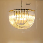 LED Glass Chandelier Hanging Lamps for Foyer - Modern Stainless Steel Design