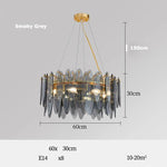 Art Deco Glass Iron LED Chandelier for Dinning Room