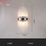 Gold Black LED Wall Sconce Light for Bedroom Corridor