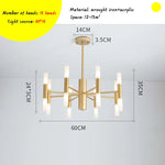 Nordic LED Pendant Chandelier: Modern Home Decor Light Fixture for Living Room, Bedroom & Restaurant
