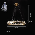 Golden Crystal LED Chandelier for Modern Dining Room