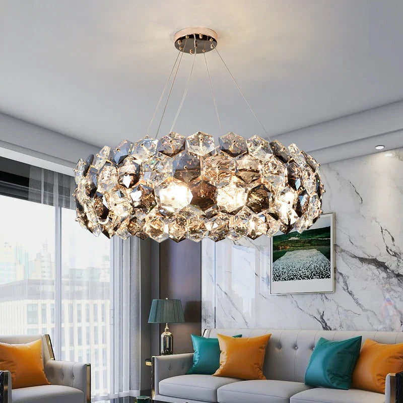 Crystal Wrought Iron Chandelier: Creative Dining & Living Room Suspension Light