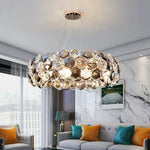 Crystal Wrought Iron Chandelier: Creative Dining & Living Room Suspension Light