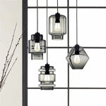 Geometric Glass Pendant Light Collection: Modern Crystalline Pendant Series