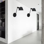 Black Single Swing Arm Wall Light Industrial Vintage Sconce LED Wall Lamp
