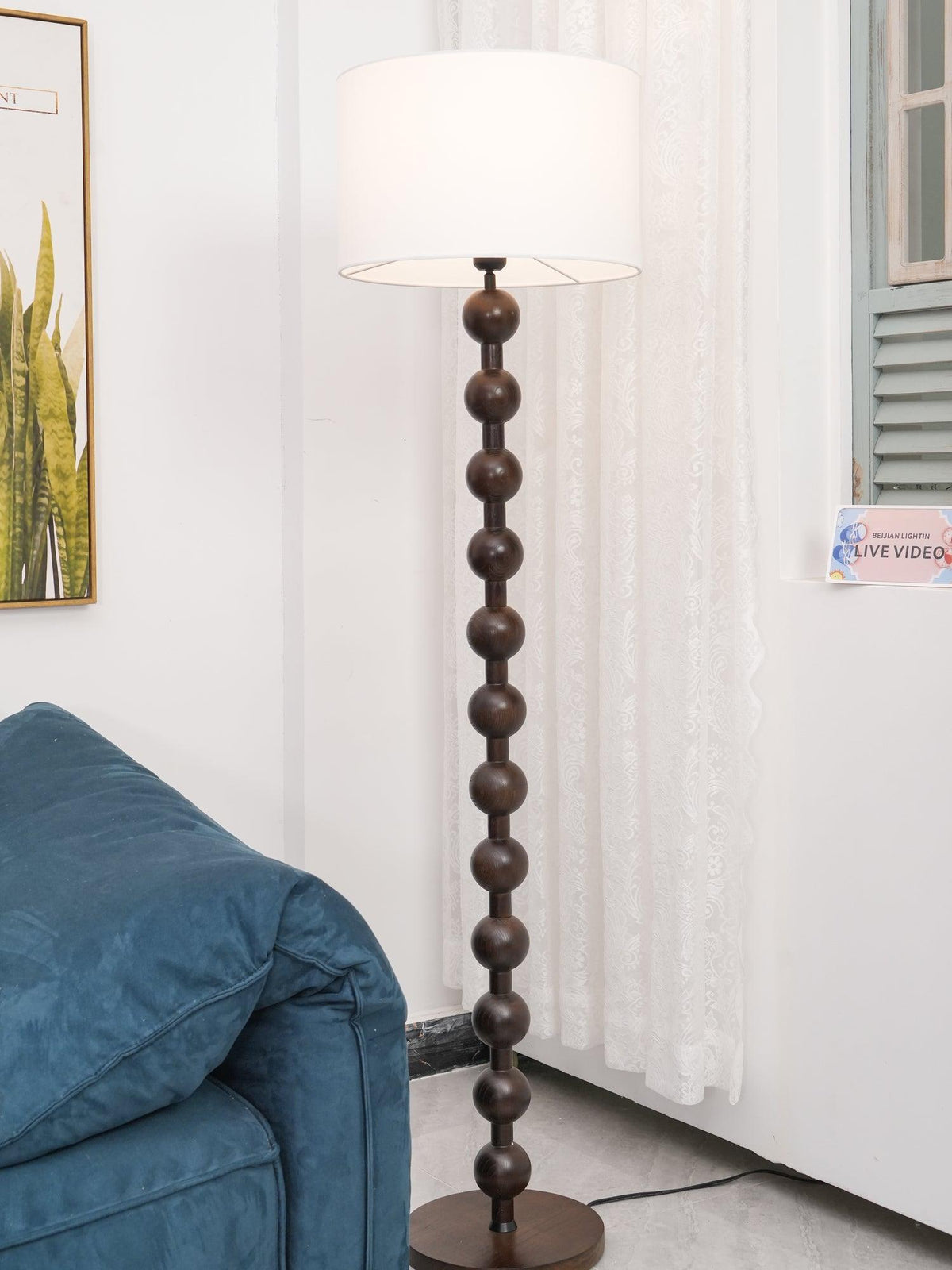 Hugo Barbell Floor Lamp 15.7"