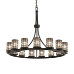 Justice Design Group Wire Glass 42 Inch 15 Light Led Chandelier Cp441541