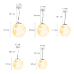 Outdoor Resin Moon Texture Chandelier Waterproof Landscape Decorative Lighting