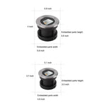 Ultra-thin Waterproof Recessed Step Lights LED Ground Lighting for Stairs, Decks (IP65, 110-240V, Warm White)