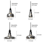 Nordic Minimalist Shadow Glass Pendant Light LED Hanging Lighting for Living Room Bar