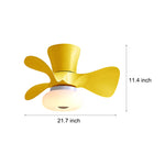 Macaron Color 3 Step Dimming LED Nordic Inverter Ceiling Fan Lights