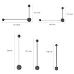 Creative Round Line LED Black Nordic Wall Art Light Wall Sconce Lighting