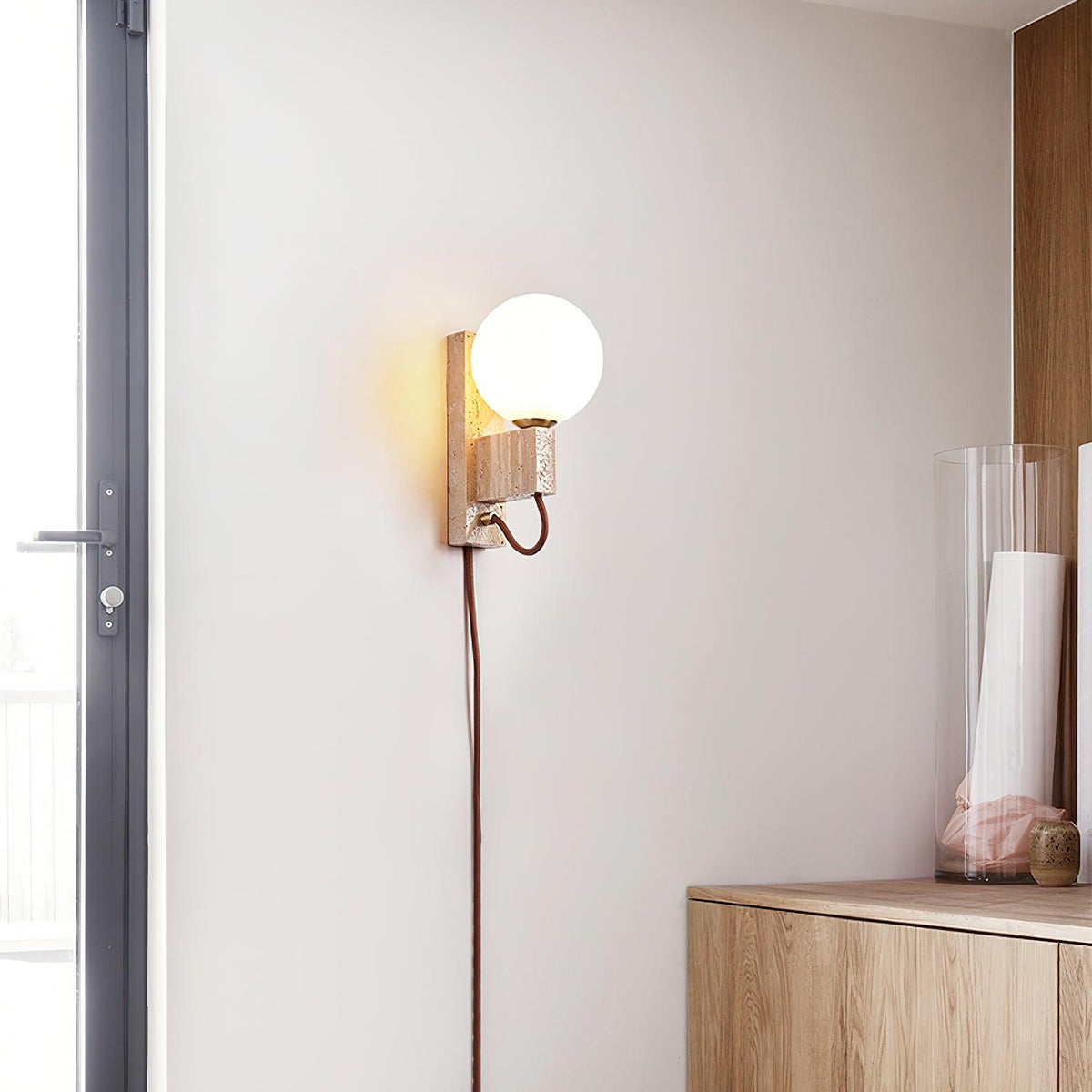 Large Ball Plug Wall Light 2.4"