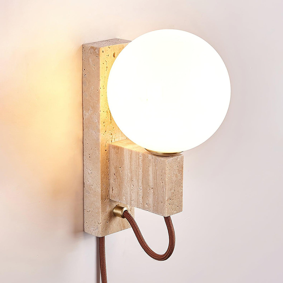 Large Ball Plug Wall Light 2.4"