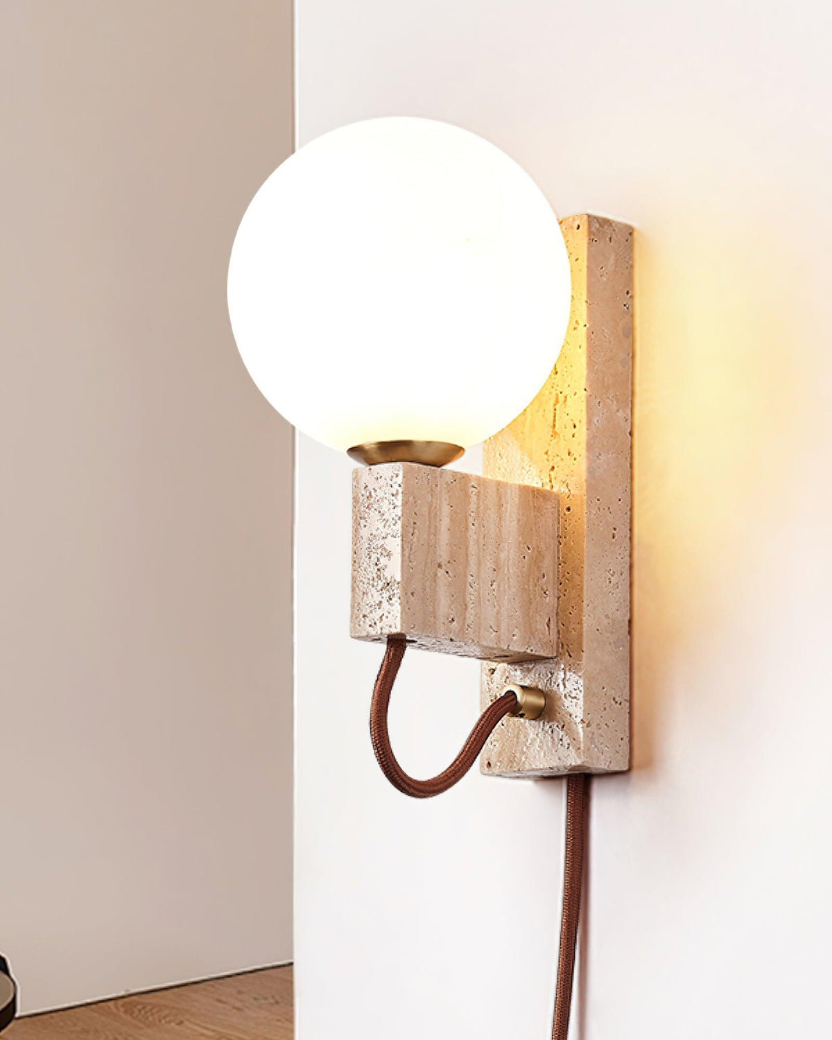 Large Ball Plug Wall Light 2.4"