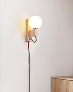 Large Ball Plug Wall Light 2.4"