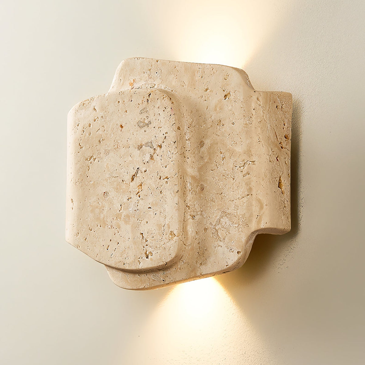 Layered Travertine Wall Light
