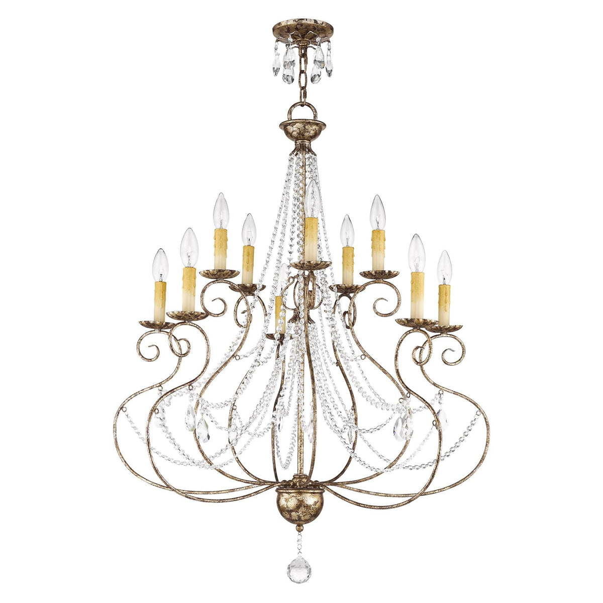 Livex Lighting Isabella 32 Inch 10 Light Chandelier Cp77867