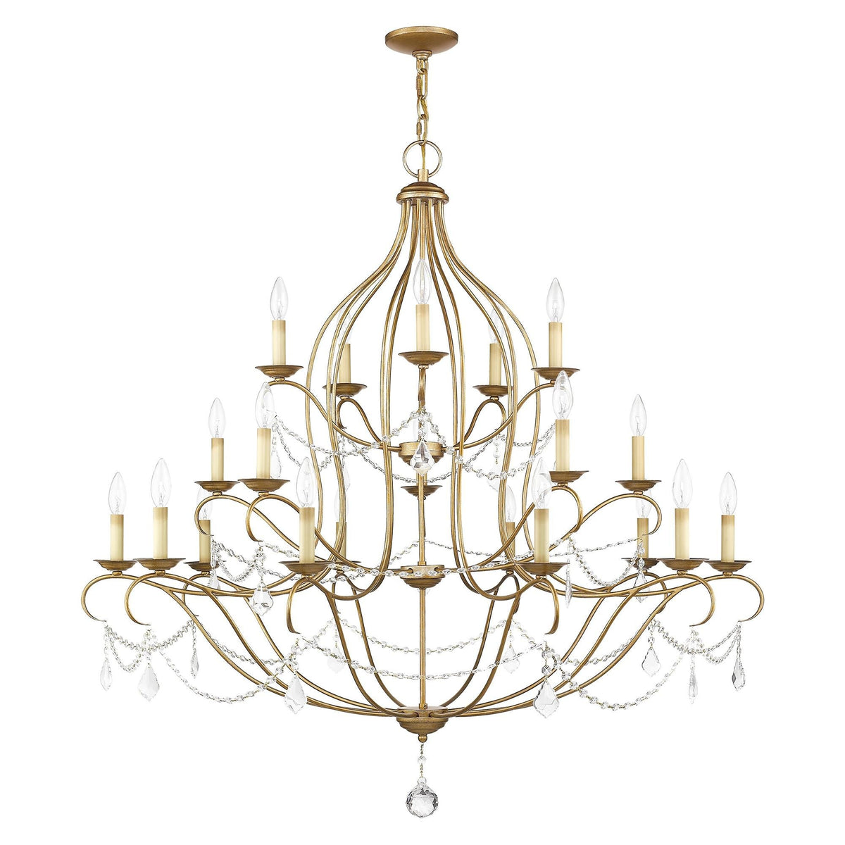 Livex Lighting Chesterfield 46 Inch 30 Light Chandelier Cp90304