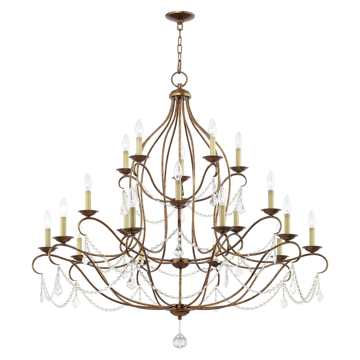 Livex Lighting Chesterfield 46 Inch 30 Light Chandelier Cp90304
