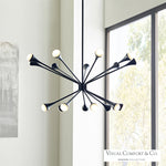 Lody Chandelier, 18-Light, 2-Tier, LED, Matte Black, Acrylic, 32"W (700LDY18B-LED930 70P9E58)