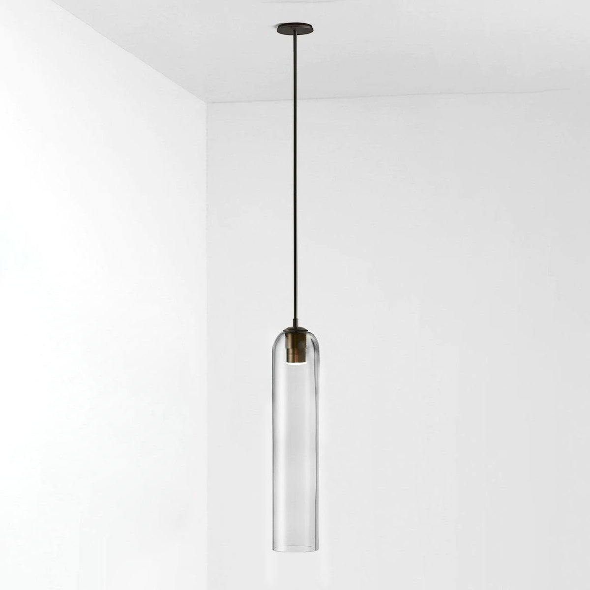 Long Tube Glass Pendant Light