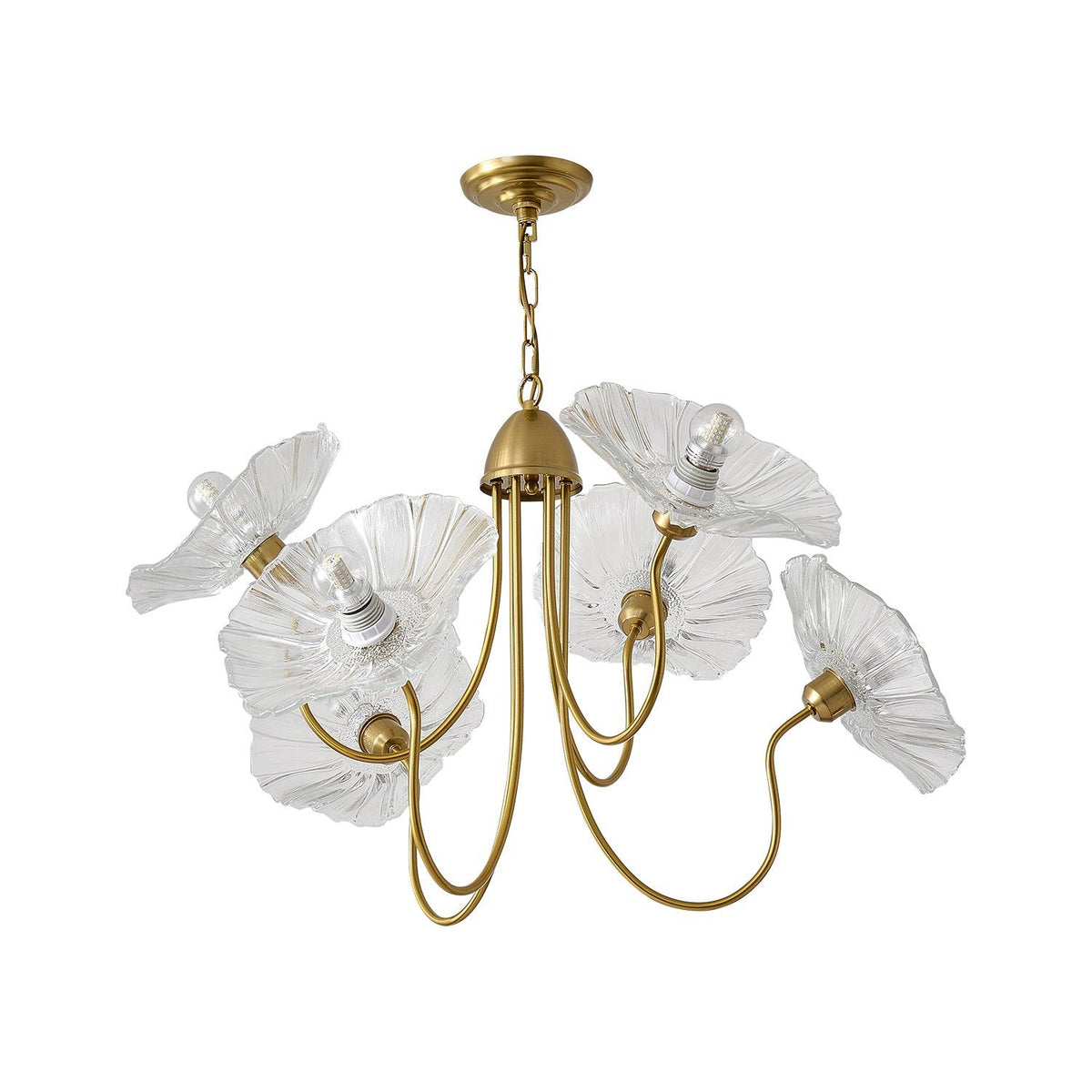 Lotus Leaf Glass Chandelier