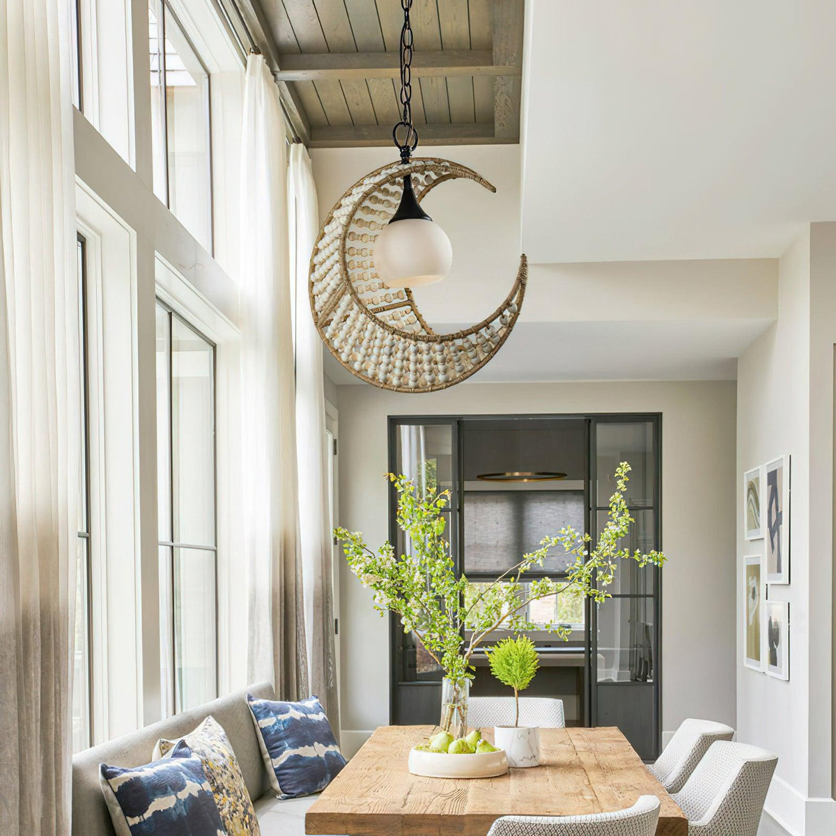 Lunar Crest Pendant Lamp 15"