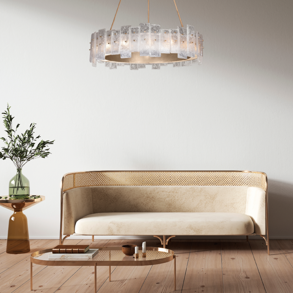 LUNEA 33" W Round Pendant