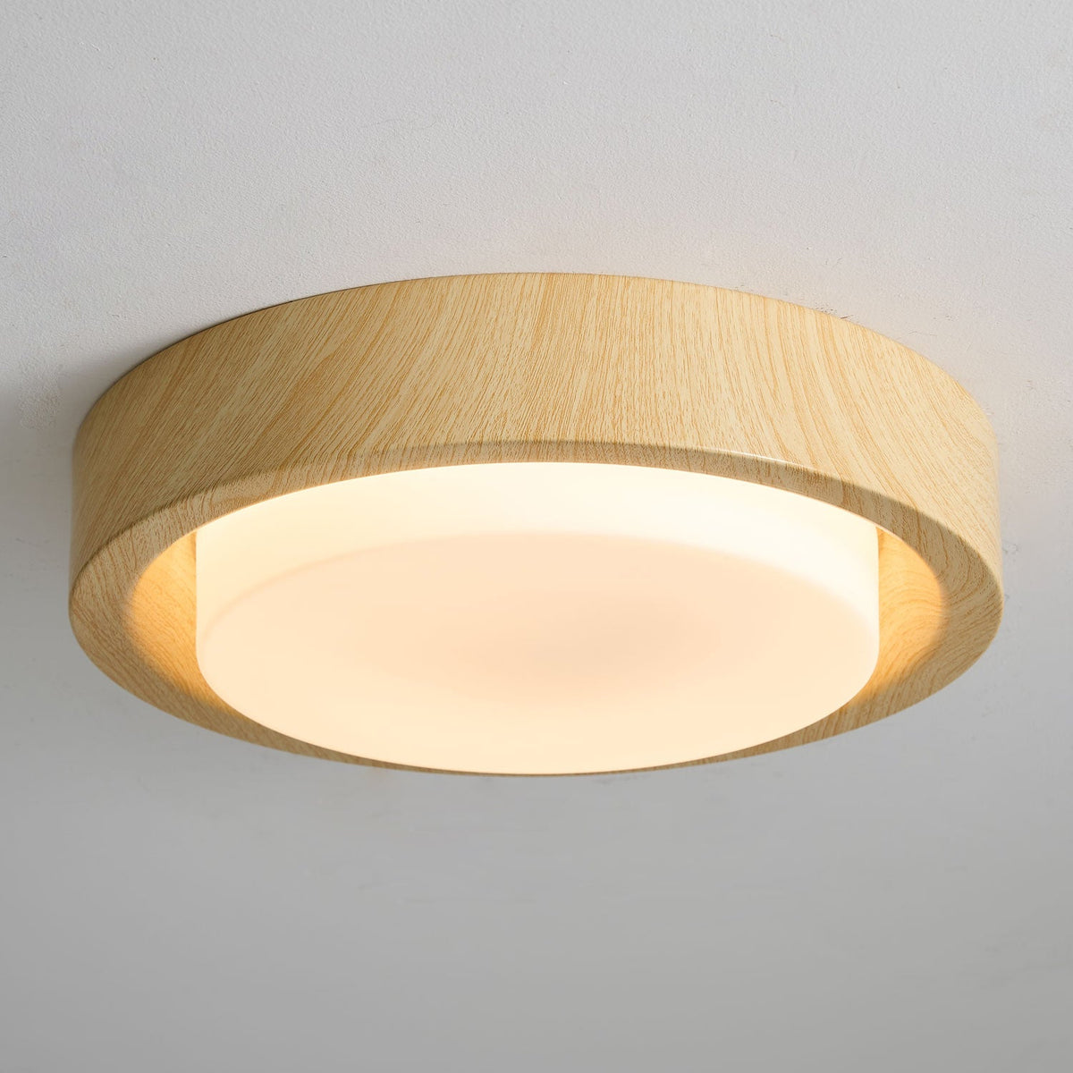 Lunor Wood Ring Ceiling Light