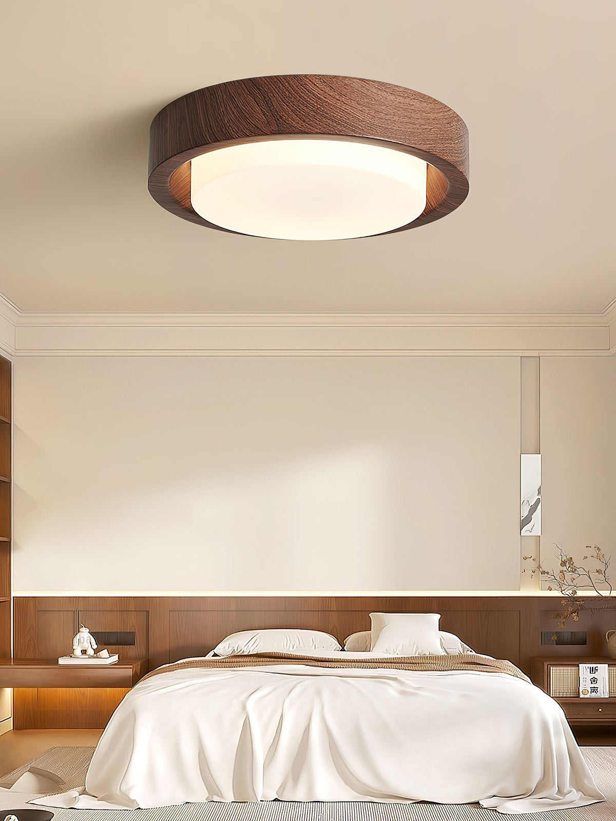 Lunor Wood Ring Ceiling Light