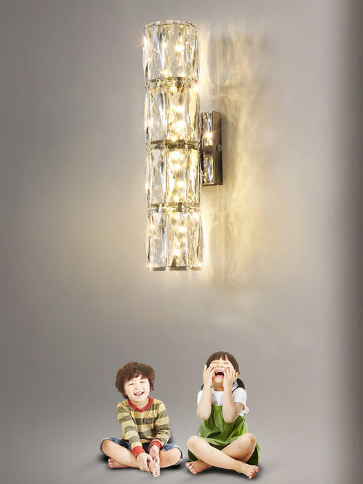 Luxury Crystal Column LED Wall Lamp
