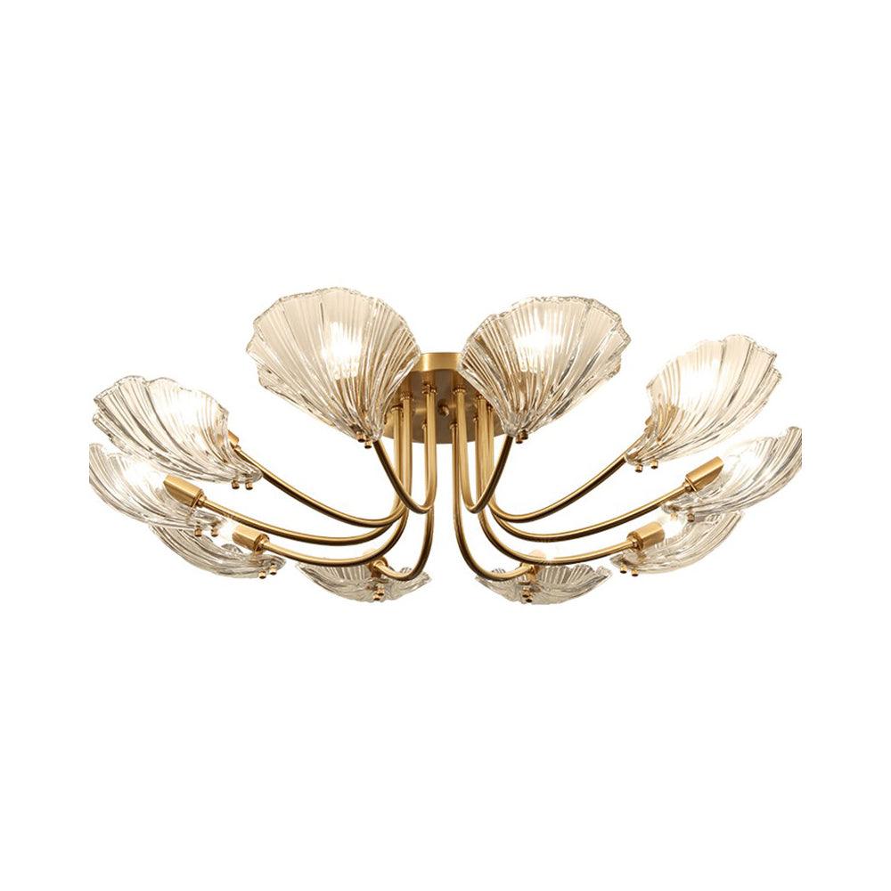 Luxury Shell Brass Ceiling Lamp