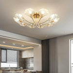 Luxury Shell Brass Ceiling Lamp