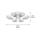 Luxury Shell Brass Ceiling Lamp