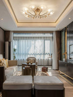 Luxury Shell Brass Ceiling Lamp
