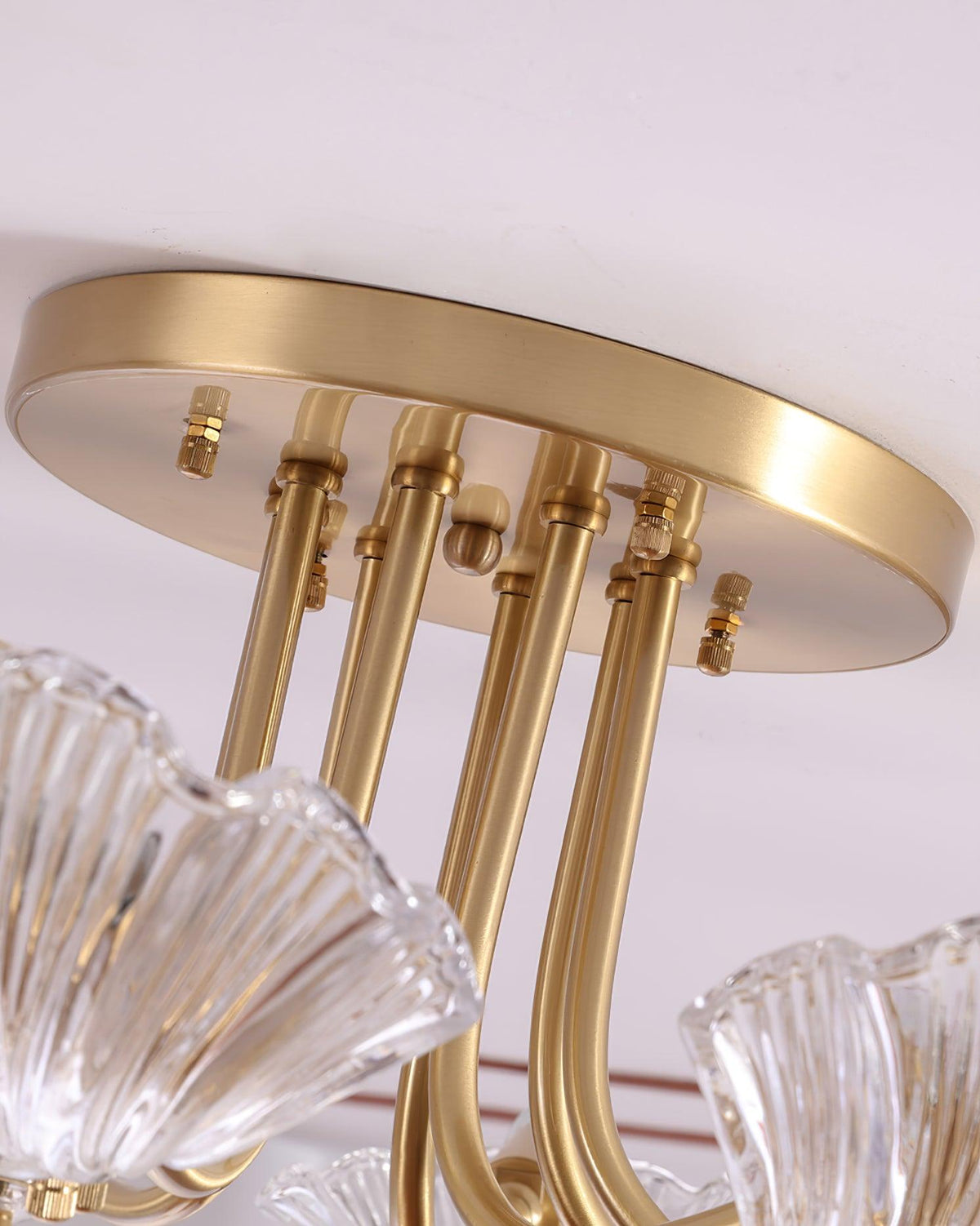 Luxury Shell Brass Ceiling Lamp