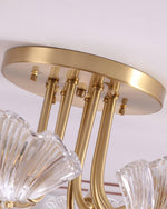 Luxury Shell Brass Ceiling Lamp