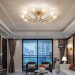 Luxury Shell Brass Ceiling Lamp