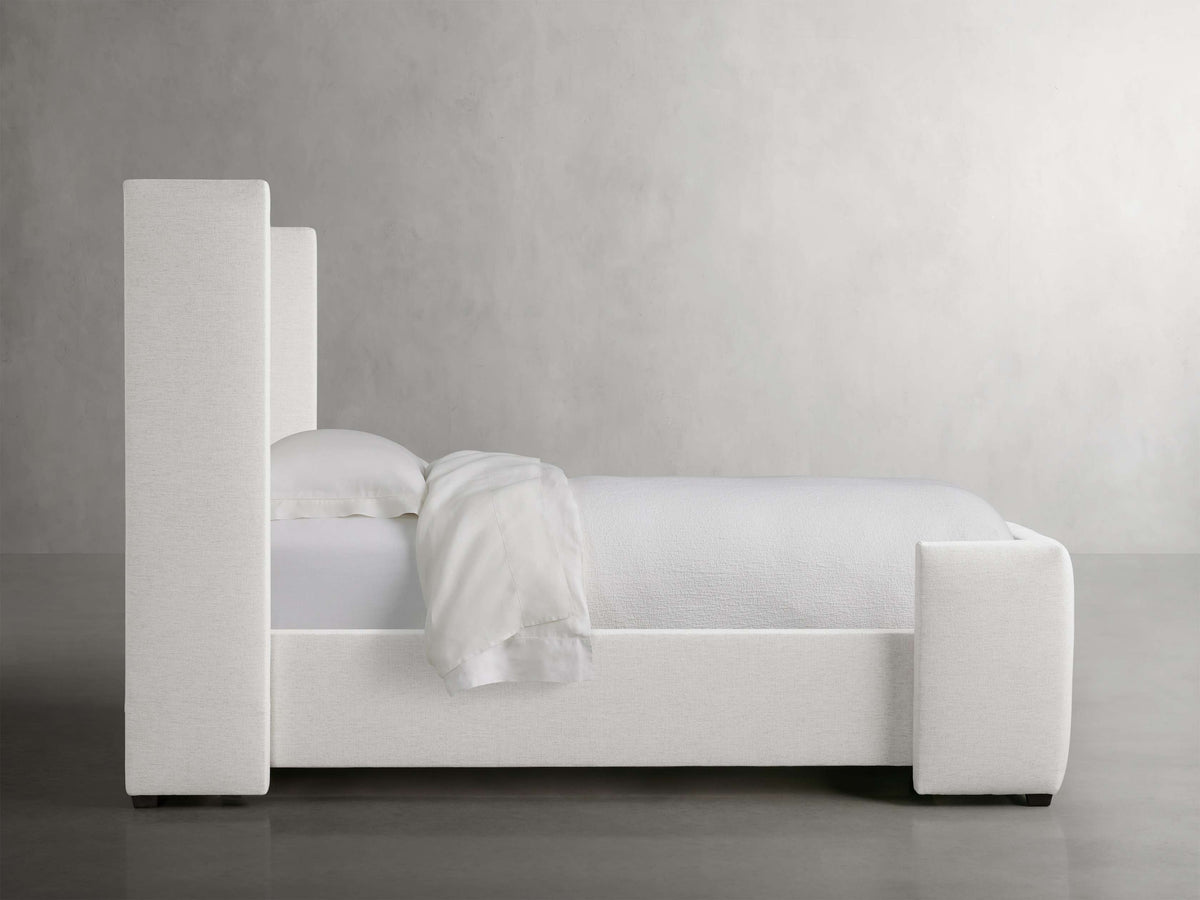 Wyller Channel-Stitched Twin Bed with High Footboard
