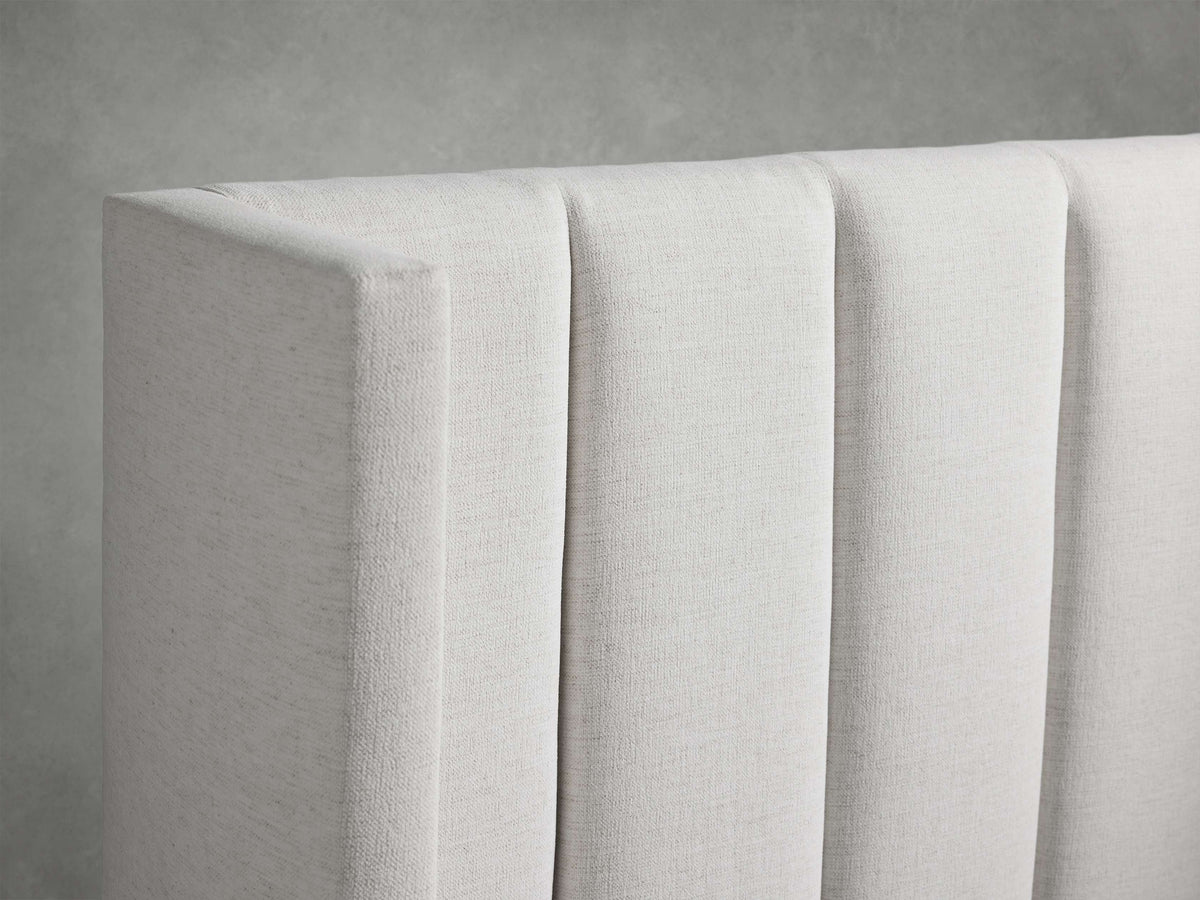 Wyller Channel-Stitched Twin Bed with High Footboard