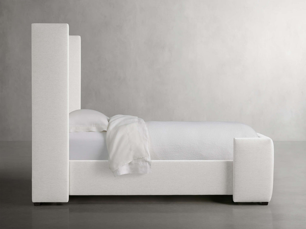 Wyller Channel-Stitched Twin Bed with High Footboard